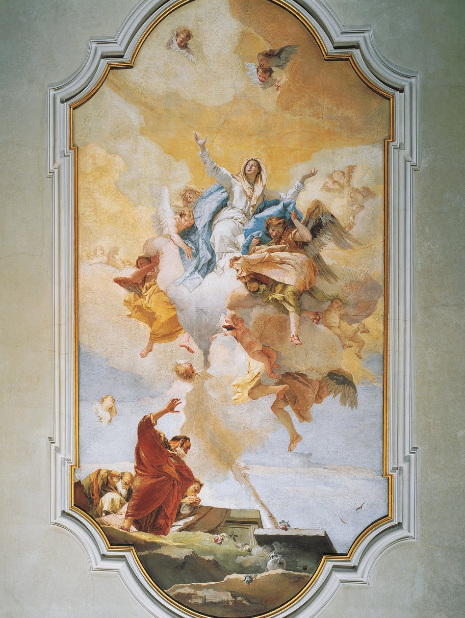 Assumption, af Giovanni Battista Tiepolo (1696-1770), fresco, Oratory of Purity, Udine af Giovanni Battista Tiepolo