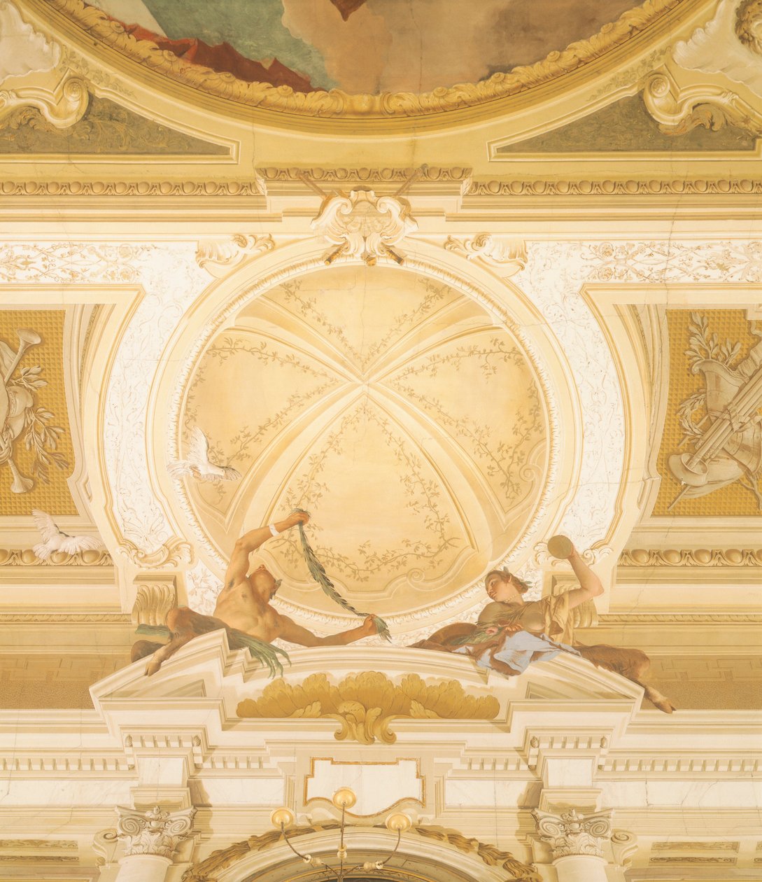 Detalje af fresker på loftet i balsalen, Villa Pisani, Stra, Venedig af Giambattista Tiepolo (1696-1770) af Giovanni Battista Tiepolo