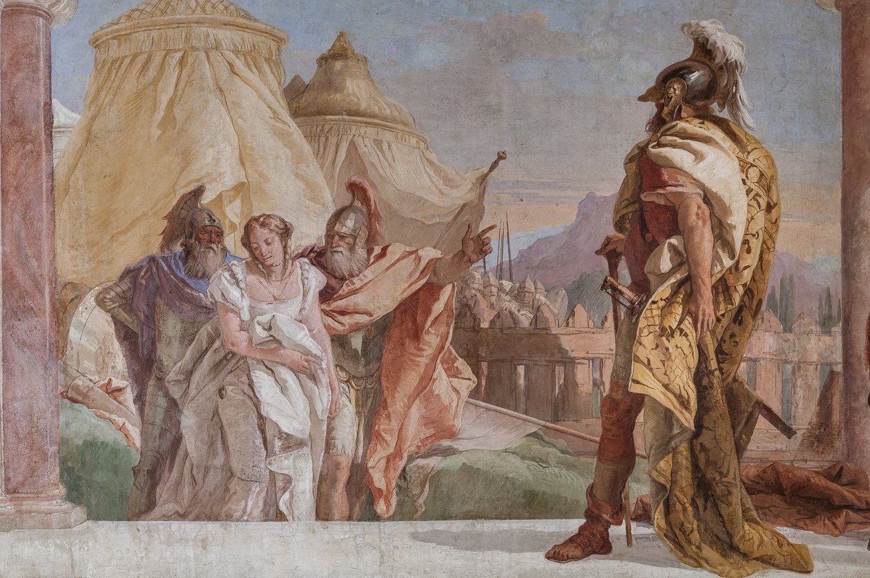 Eurybates og Talthybius fører Briseis til Agamemnon (detaljer) af Giovanni Battista Tiepolo