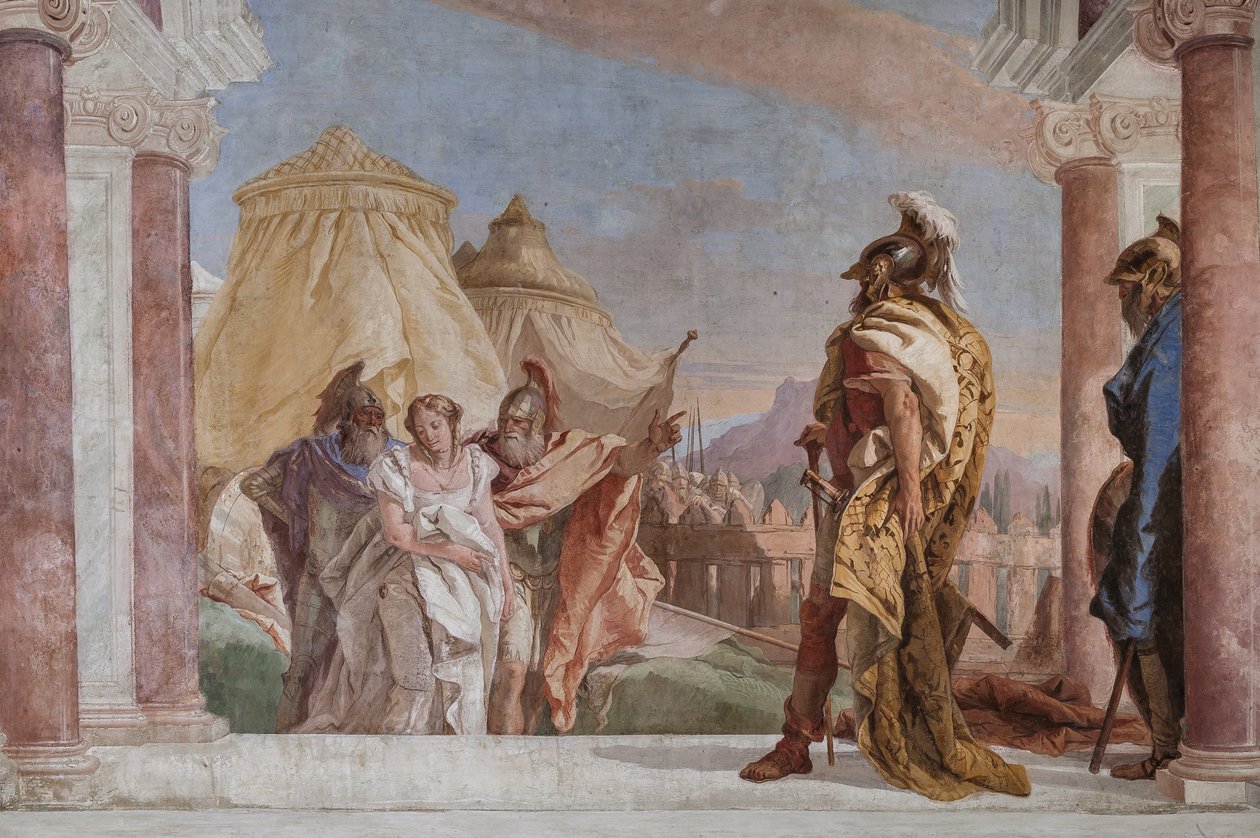 Eurybates og Talthybius fører Briseis til Agamemnon af Giovanni Battista Tiepolo