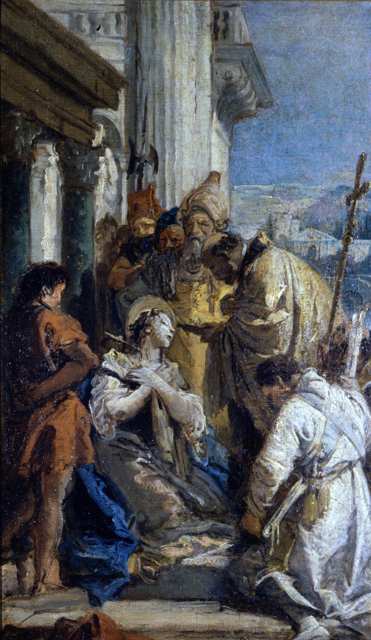 Giovanbattista Tiepolo: Sankt Lucias fællesskab. Slotsmuseet. Milano af Giovanni Battista Tiepolo