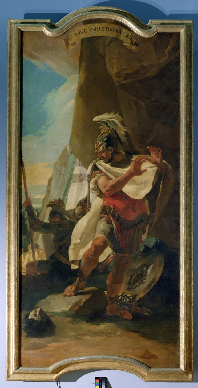 Hannibal med hovedet af sin bror Hasdrubal af Giovanni Battista Tiepolo