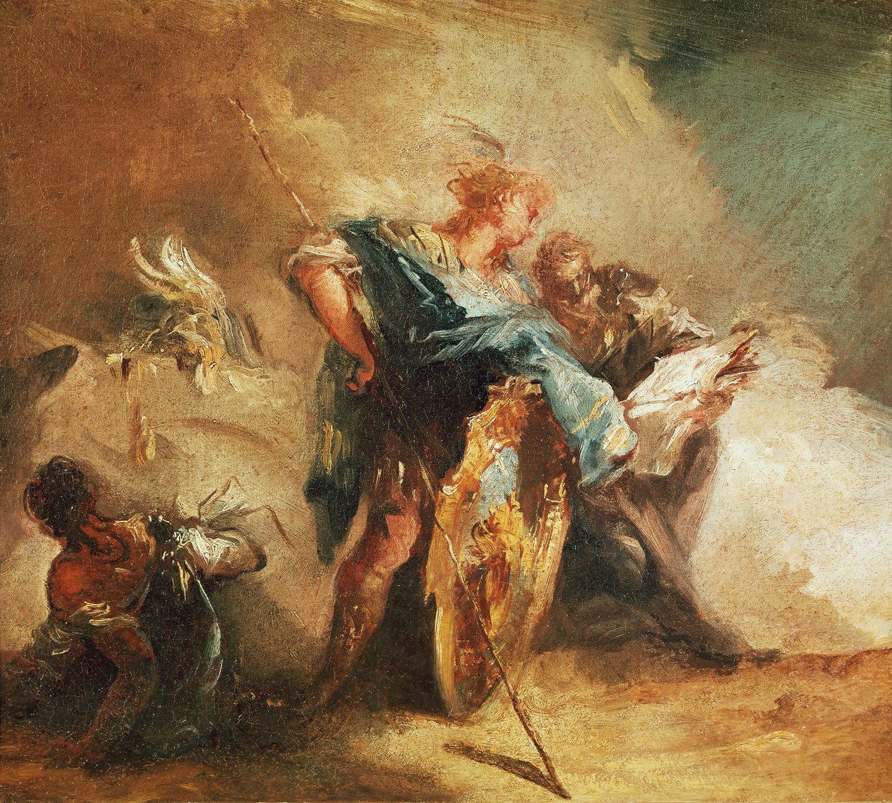 Minerva dikterende love af Giovanni Battista Tiepolo