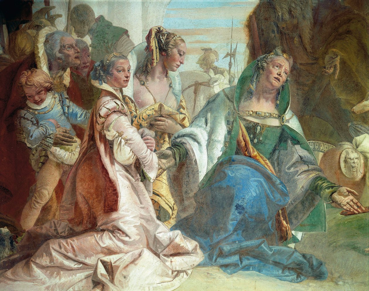 Darius III Codomans familie, detalje fra Glories of Scipio Africanus og Alexander den Store af Giovanni Battista Tiepolo