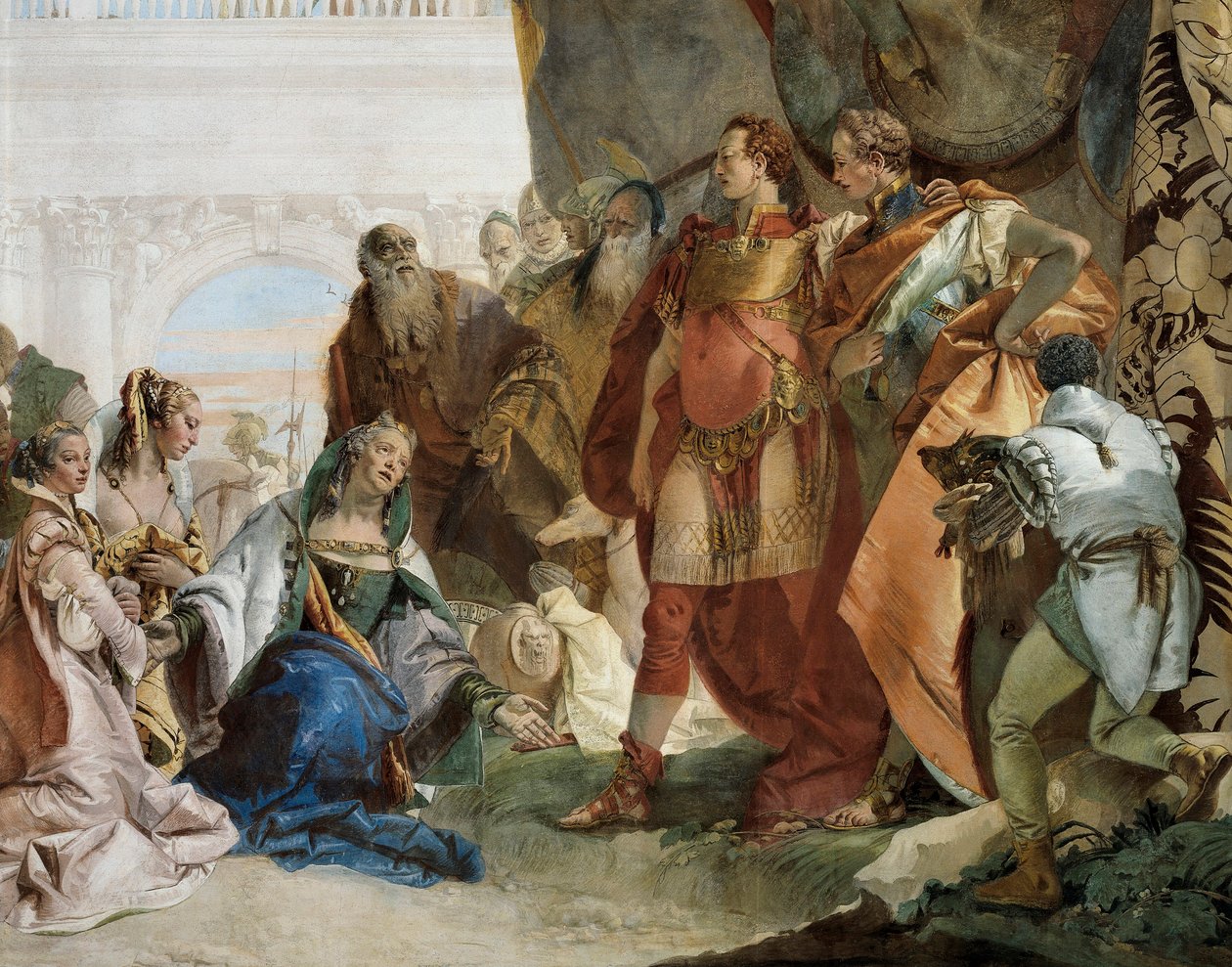 Darius III Codomans familie, detalje fra Glories of Scipio Africanus og Alexander den Store af Giovanni Battista Tiepolo