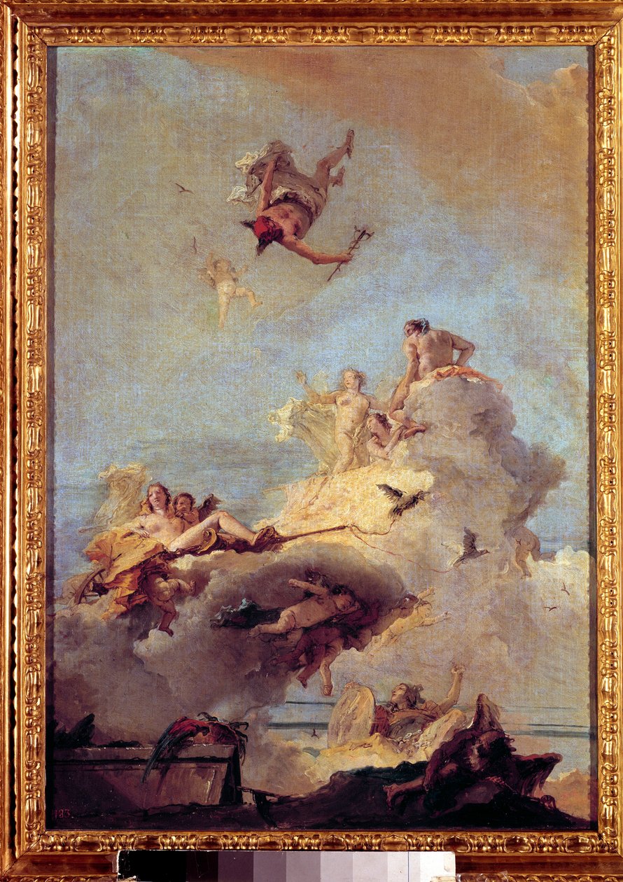 Olympus-maleriet af Giovanni Battista (Giambattista) Tiepolo (1696-1770) Madrid fra det 18. århundrede, Prado-museet. af Giovanni Battista Tiepolo