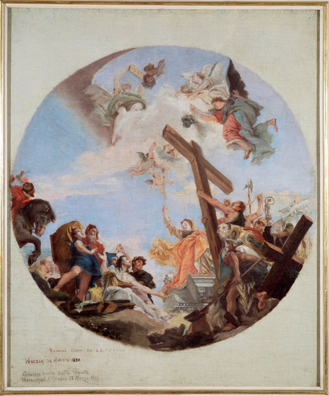 Fundet af det sande kors (olie på lærred, ca. 1743) af Giovanni Battista Tiepolo