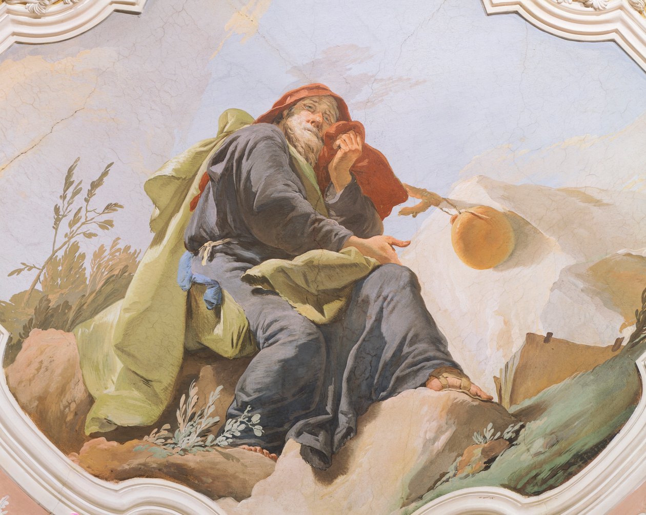 Profeten Esajas, af Giambattista Tiepolo (1696-1770), freskomaleri, Loftet i Røde Rum, Ærkebiskopspaladset i Udine af Giovanni Battista Tiepolo