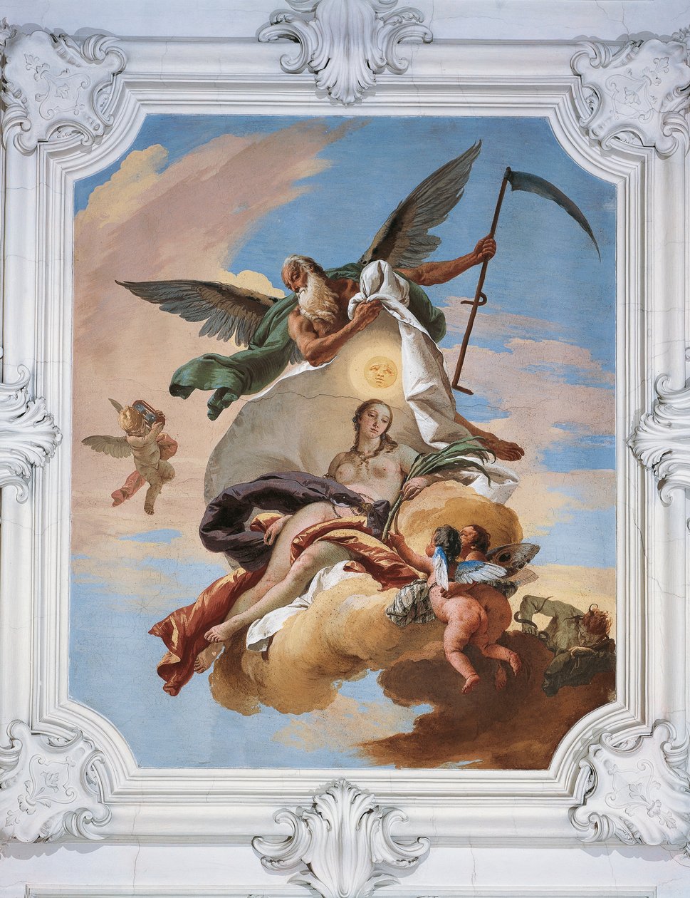 Tidsjagt på misundelse og opdage sandheden, af Giovanni Battista Tiepolo (1696-1770), fresco, Villa Loschi-Zileri, Biron, Monteviale, Italien af Giovanni Battista Tiepolo