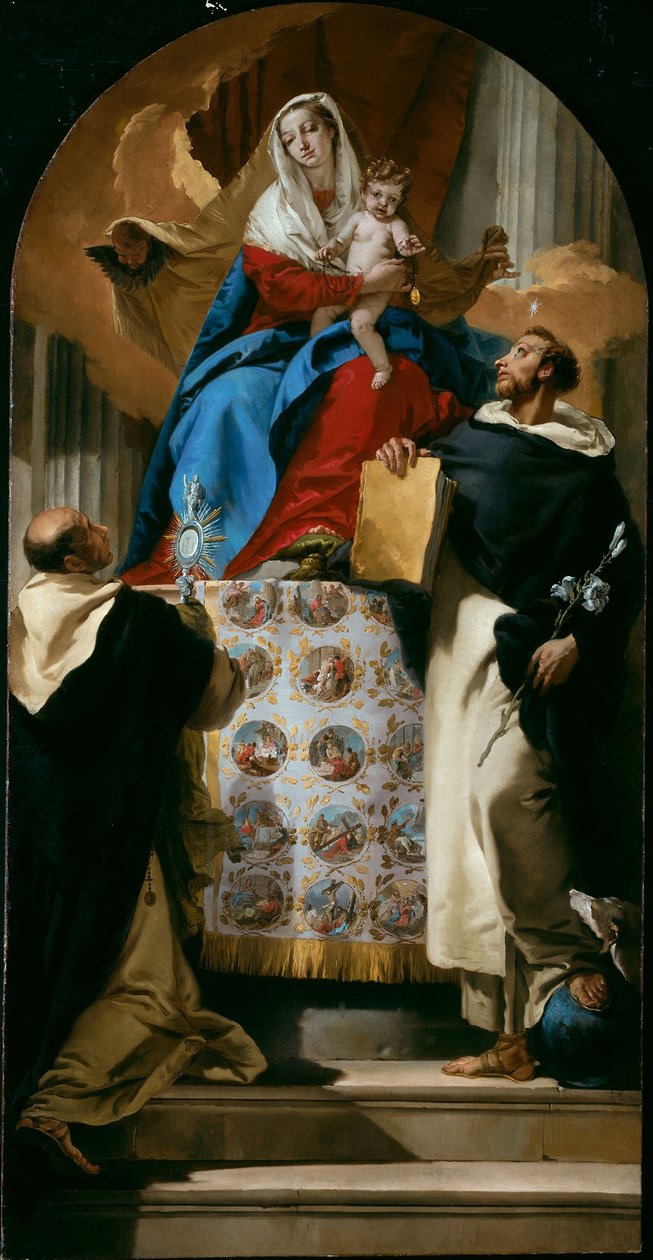 Jomfru og barn med de hellige Dominic og Hyacint af Giovanni Battista Tiepolo