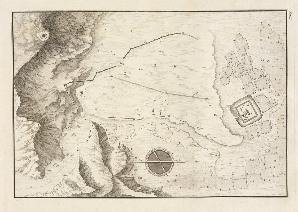 En geometrisk plan af den ødelagte by Palmyra, 1753 af Giovanni Battista 1712 86 after Borra