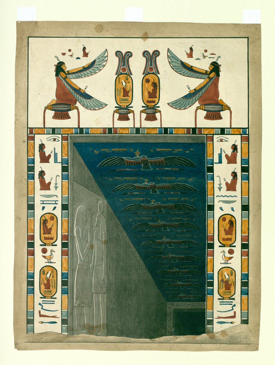 Døråbning eller indgang til grav, fra den egyptiske grav af Sety [sic] I af Giovanni Battista Belzoni