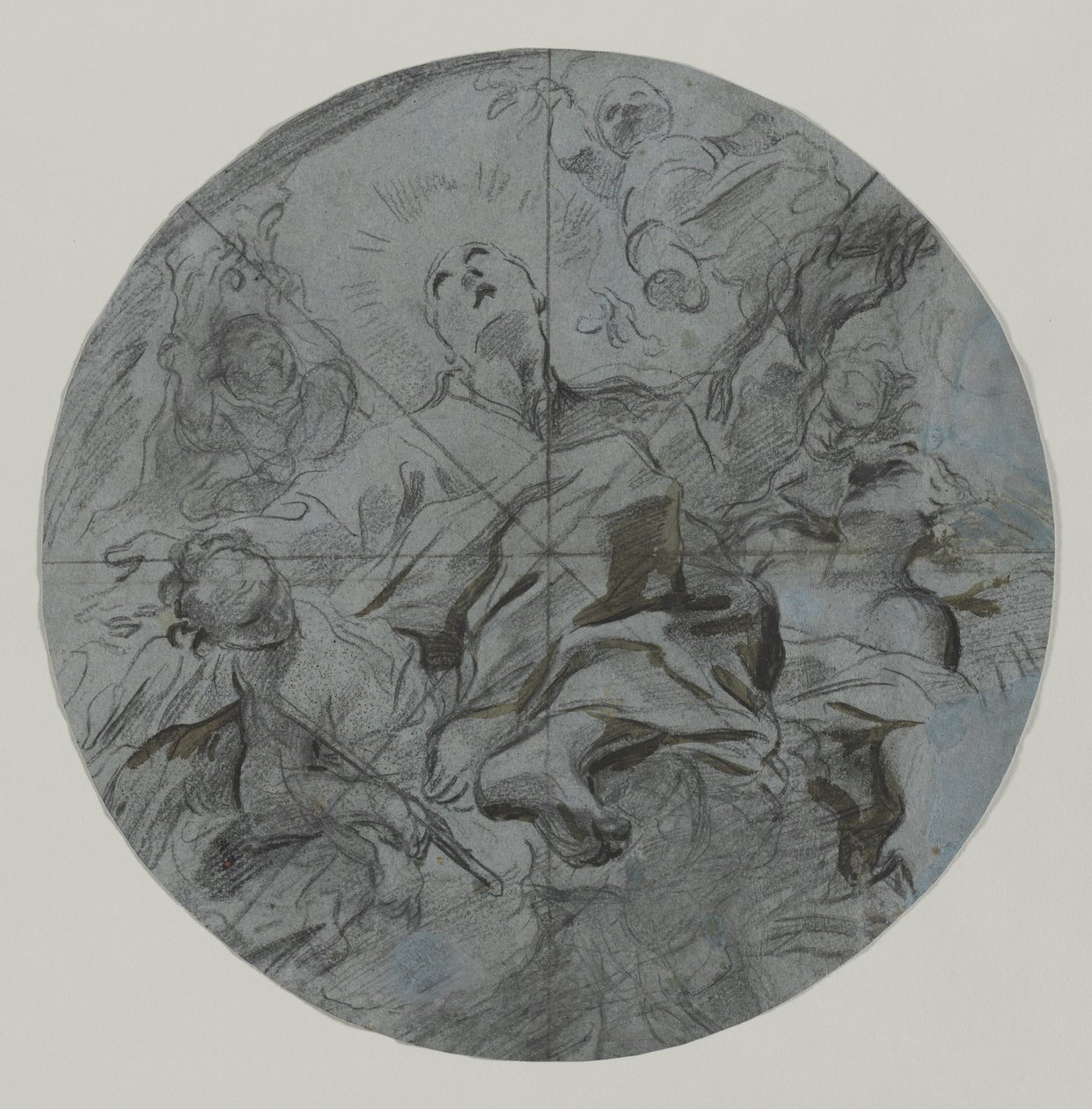 Apoteose af en helgen (recto) af Giovanni Battista Benaschi