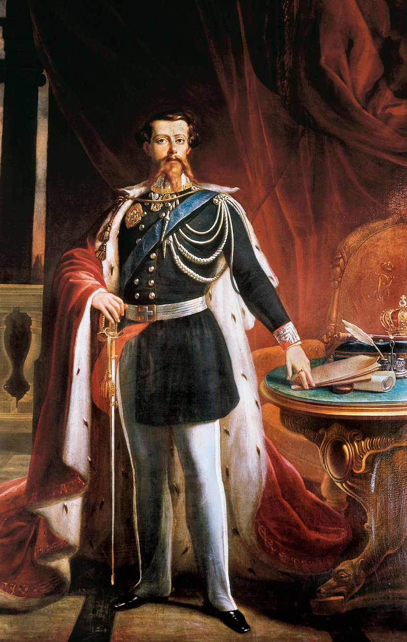""Portræt af Victor Emmanuel (Victor-Emmanuel ou Vittorio Emanuele) II (1820-1878) af Giovanni Battista Biscarra