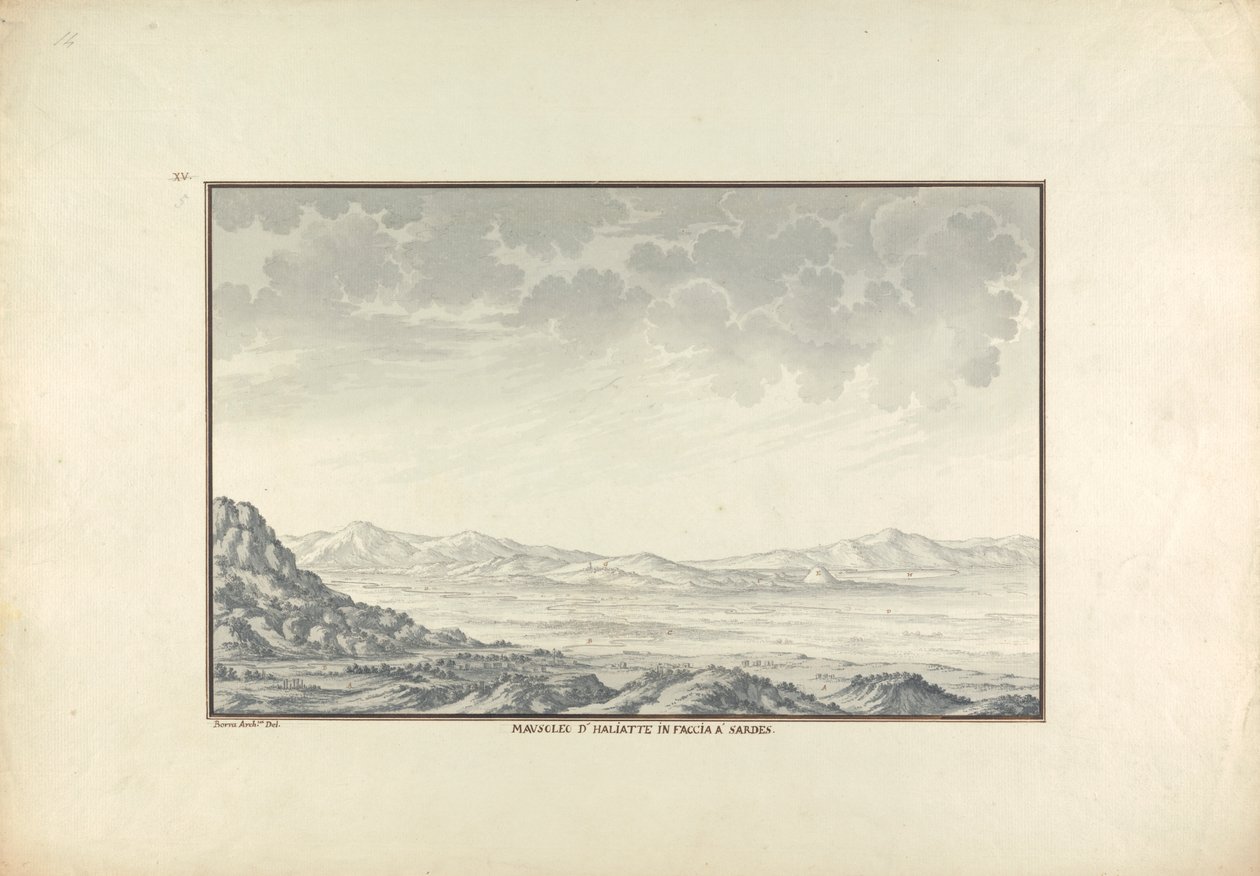 Haliattes mausoleum mod Sardis af Giovanni Battista Borra