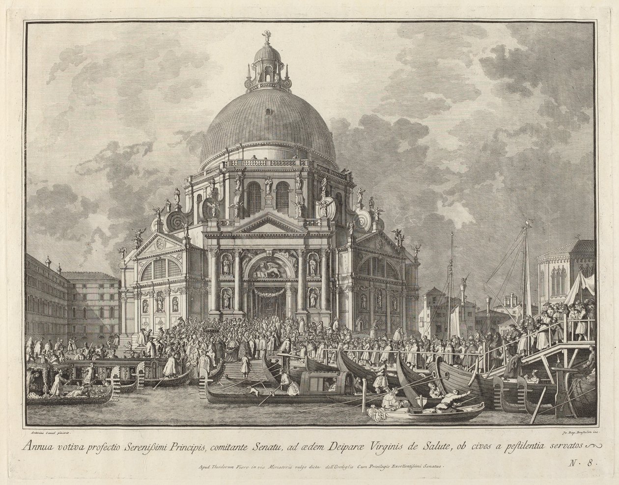 Dogens årlige besøg i Santa Maria della Salute, 17631766. af Giovanni Battista Brostoloni