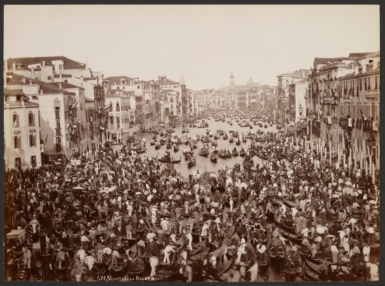 Venedig - Regattaen af Giovanni Battista Brusa