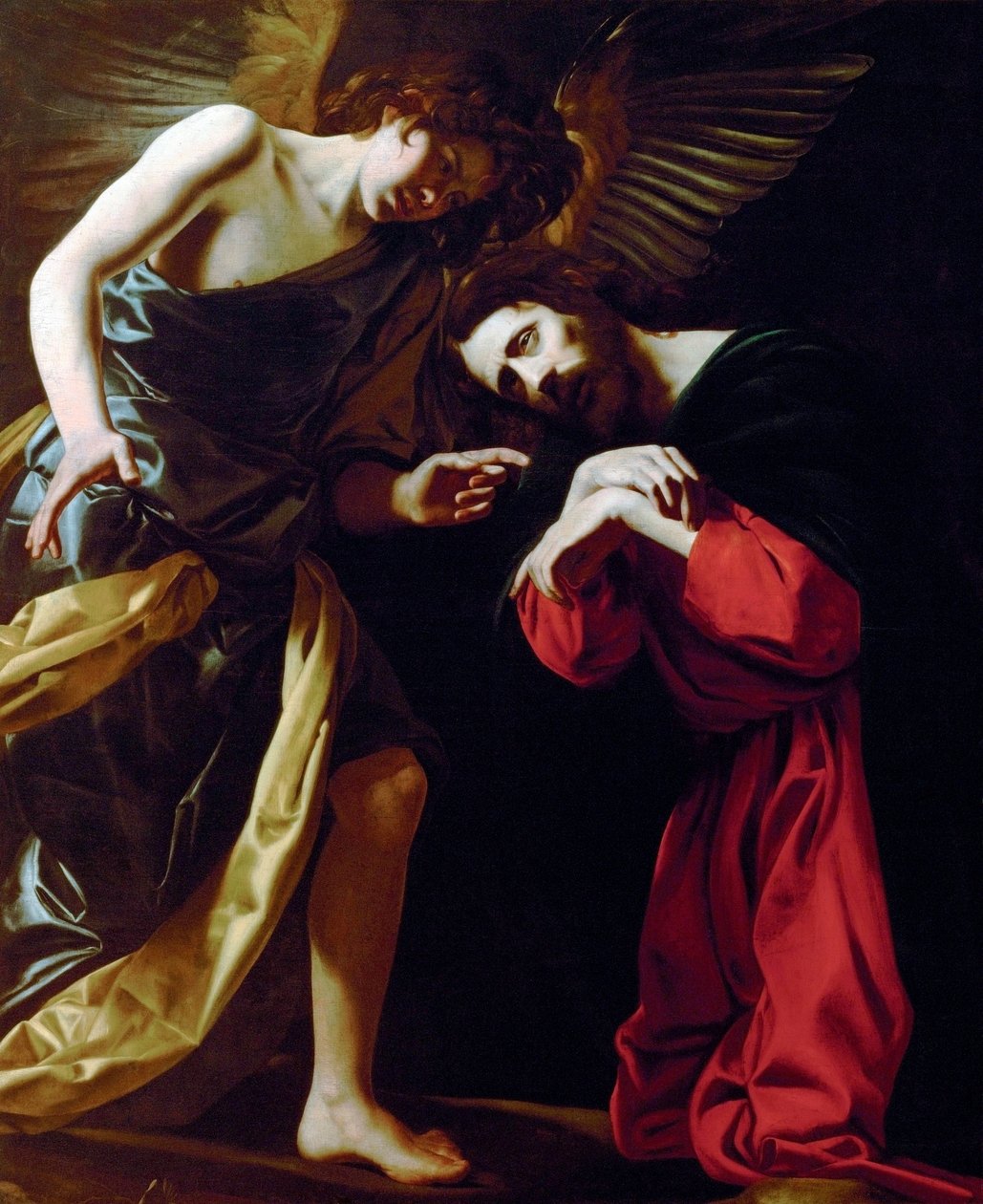 "Kristus på Oliebjerget" (Kristus på Oliebjerget) Maleri af Giovanni Battista Caracciolo (1578-1635) ca. 1615 - Olie på lærred Dim 148x124 cm Kunsthistorisk museum, Wien af Giovanni Battista Caracciolo