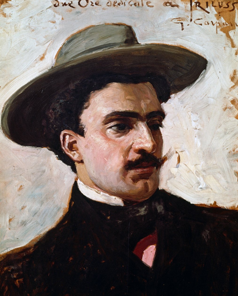 Portræt af Trilussa, anagrammatisk pseudonym af Carlo Alberto Camillo Mariano Salustri (Rom af Giovanni Battista Carpanetto