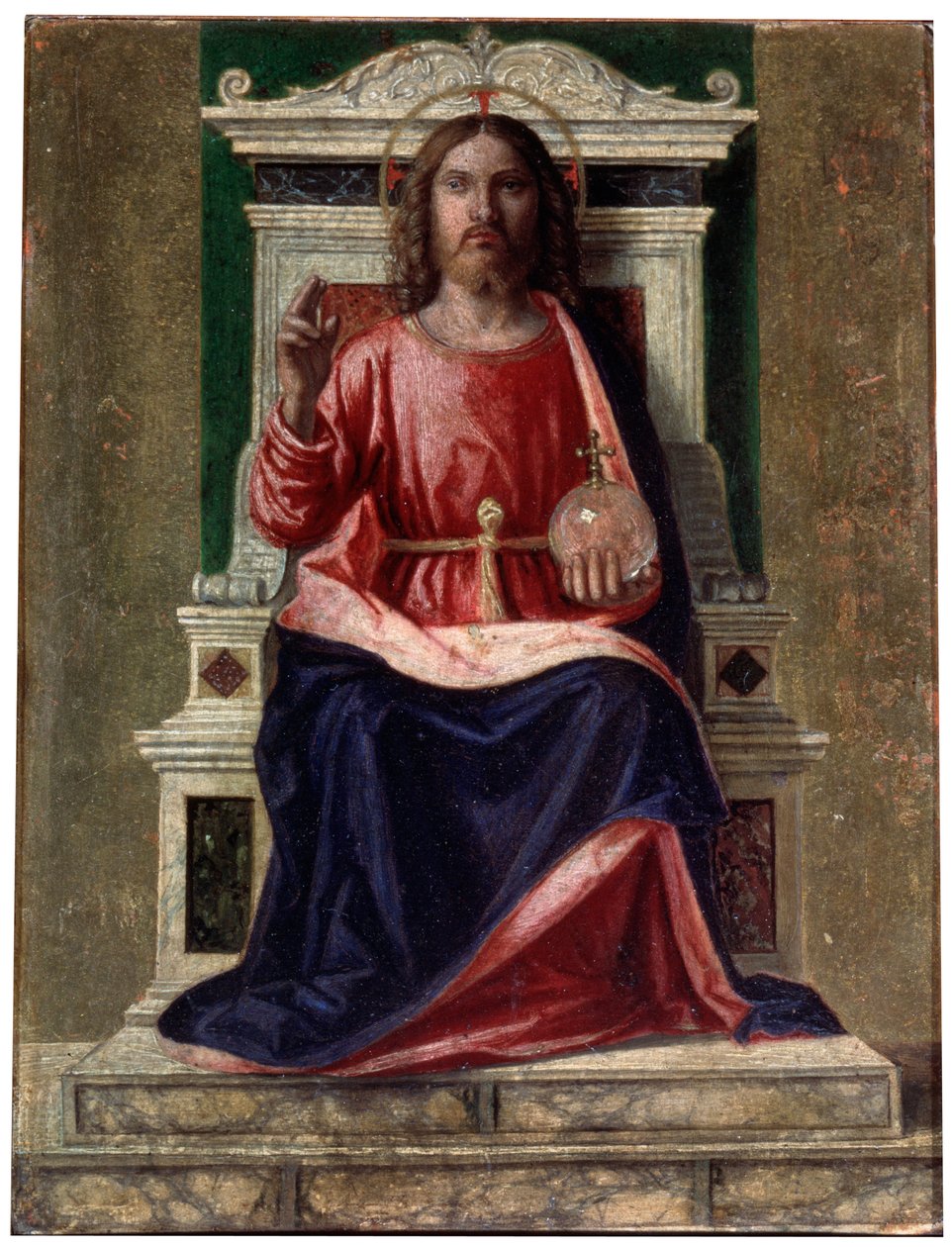 Kristus på tronen, verdens frelser, c1505. af Giovanni Battista Cima da Conegliano
