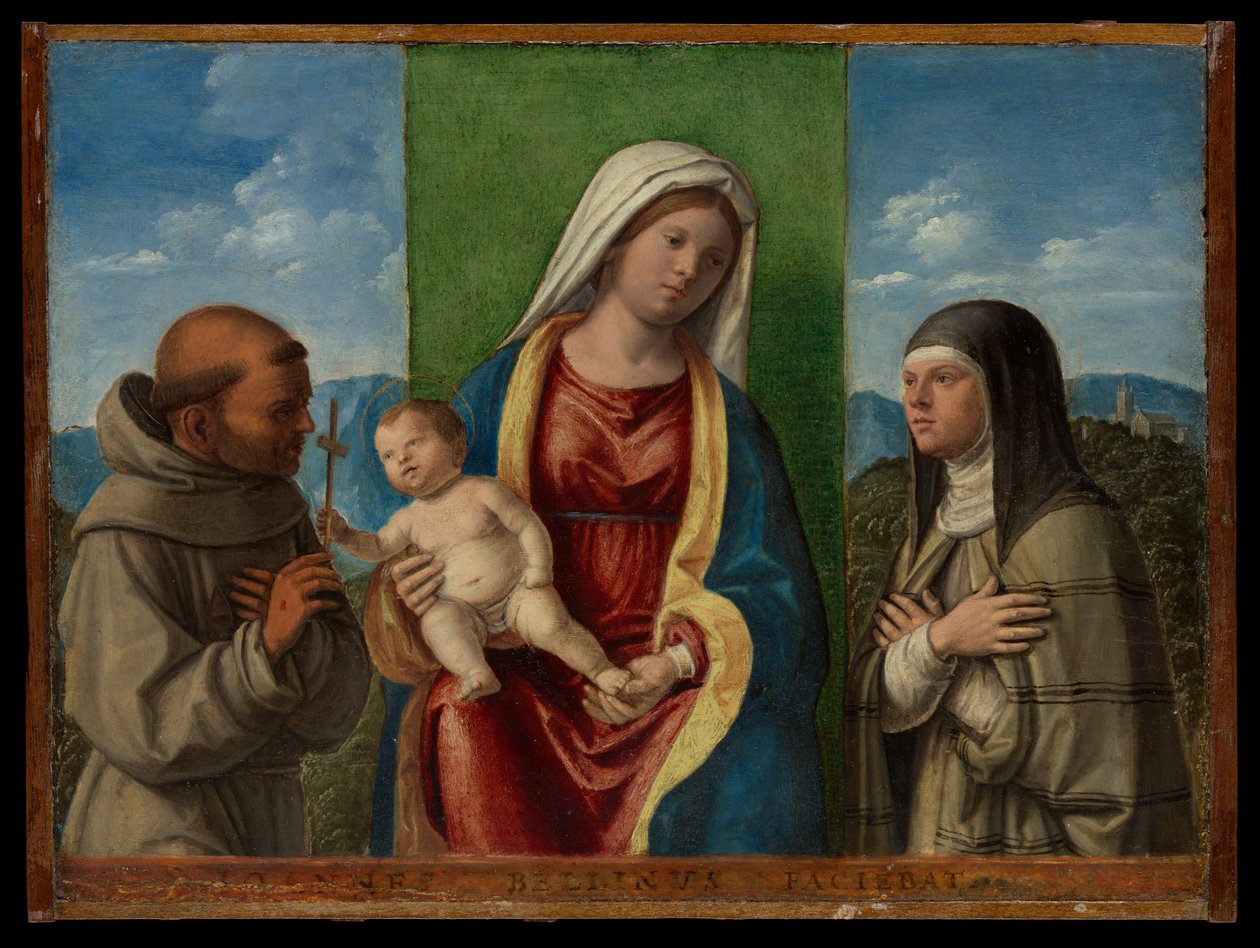 Madonna med barn og de hellige Frans og Klara af Giovanni Battista Cima da Conegliano