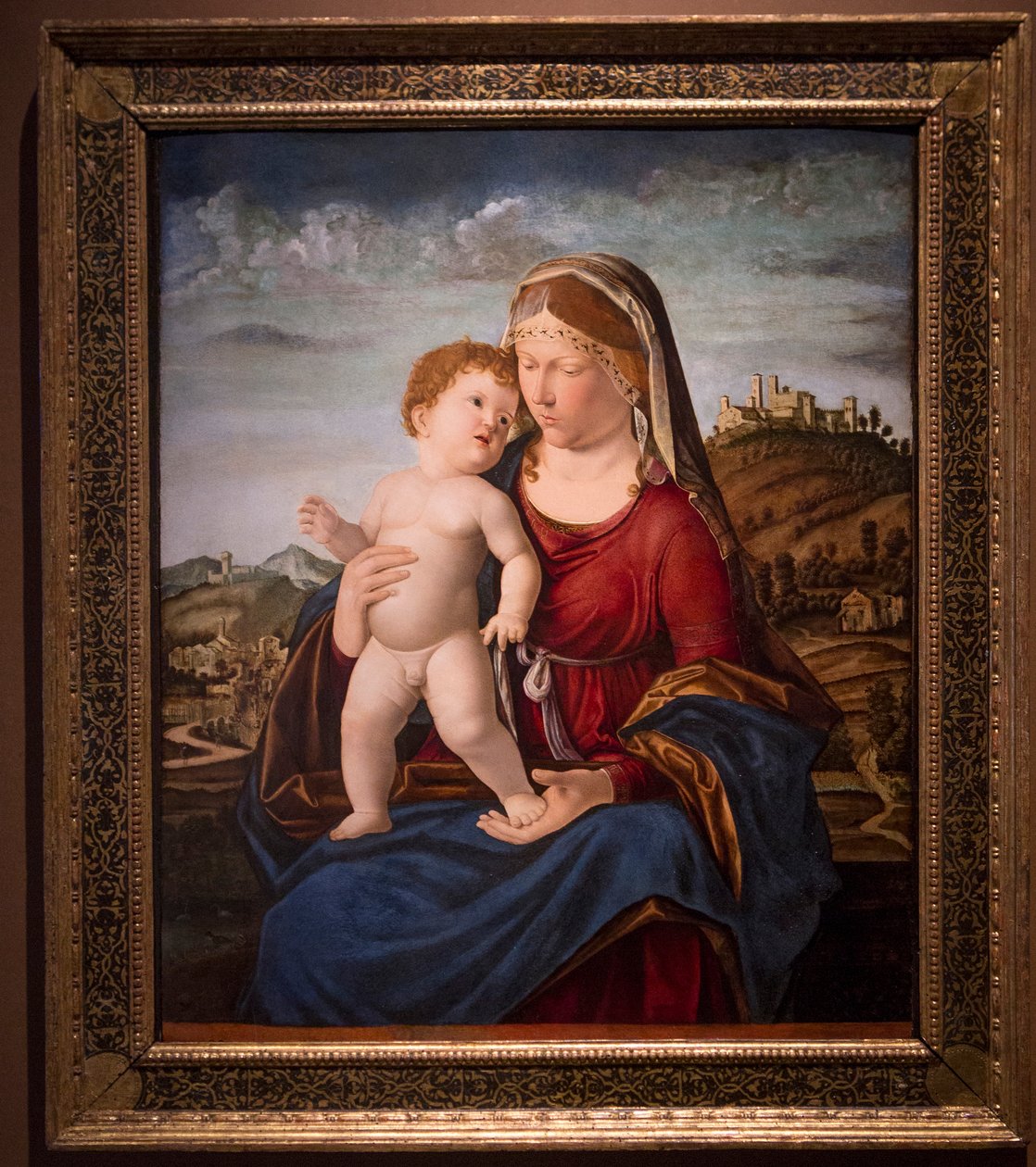 Madonna med barn (olie på lærred) af Giovanni Battista Cima da Conegliano