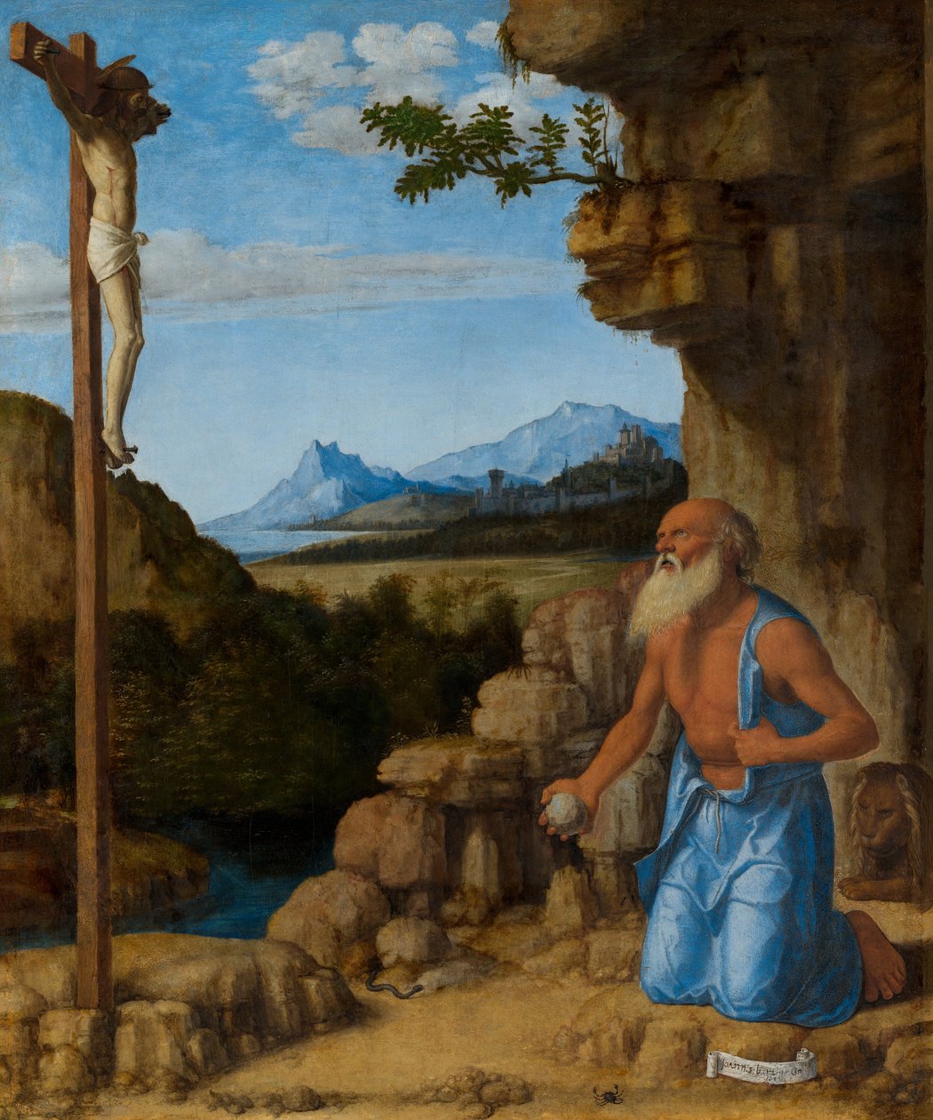 Sankt Hieronymus i ørkenen, ca. 15001505. af Giovanni Battista Cima da Conegliano