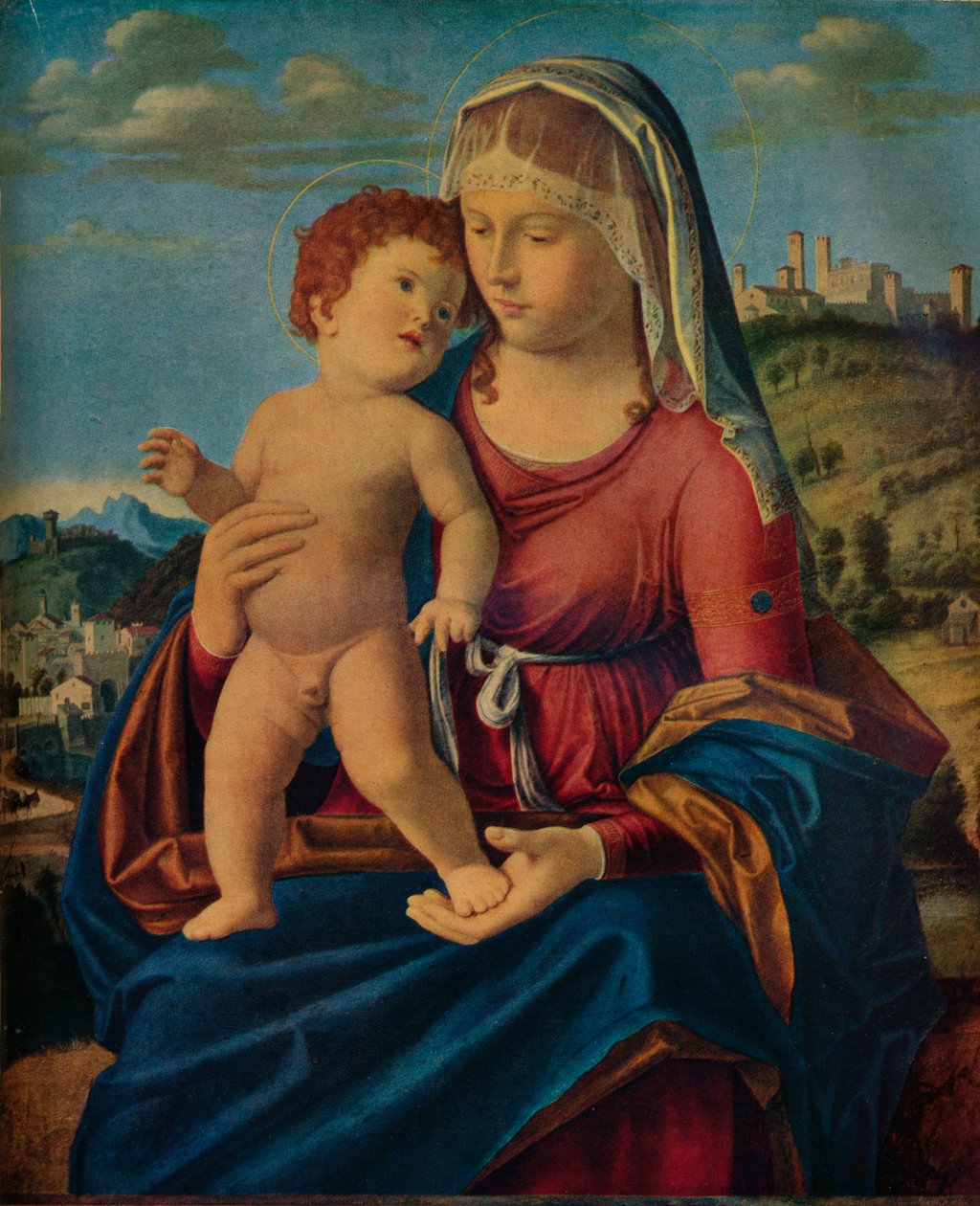 Jomfruen og barnet, c1496-9. af Giovanni Battista Cima da Conegliano