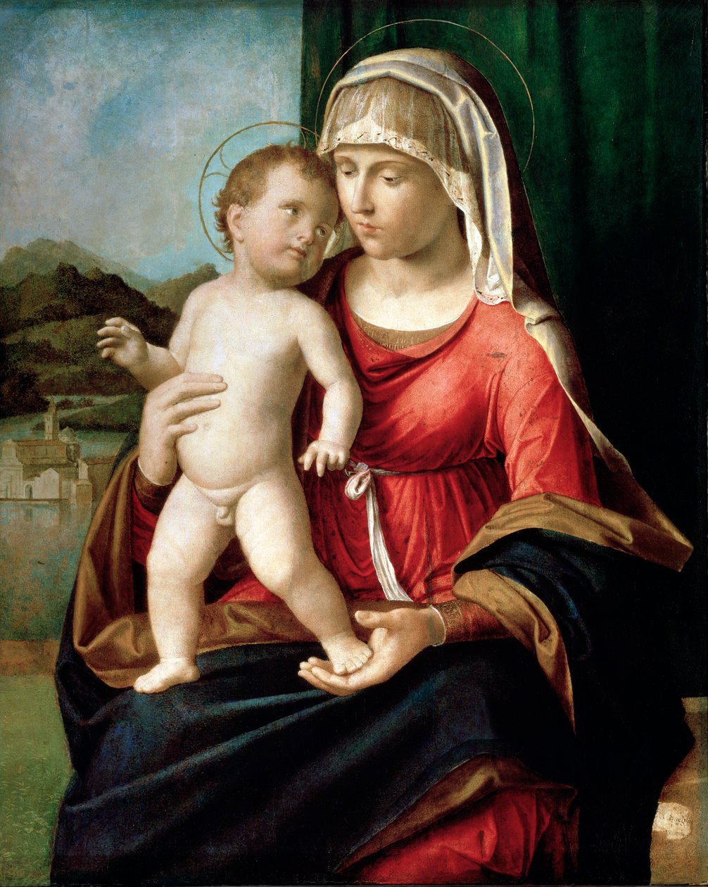 Jomfru og barn, mellem 1496 og 1499. af Giovanni Battista Cima da Conegliano
