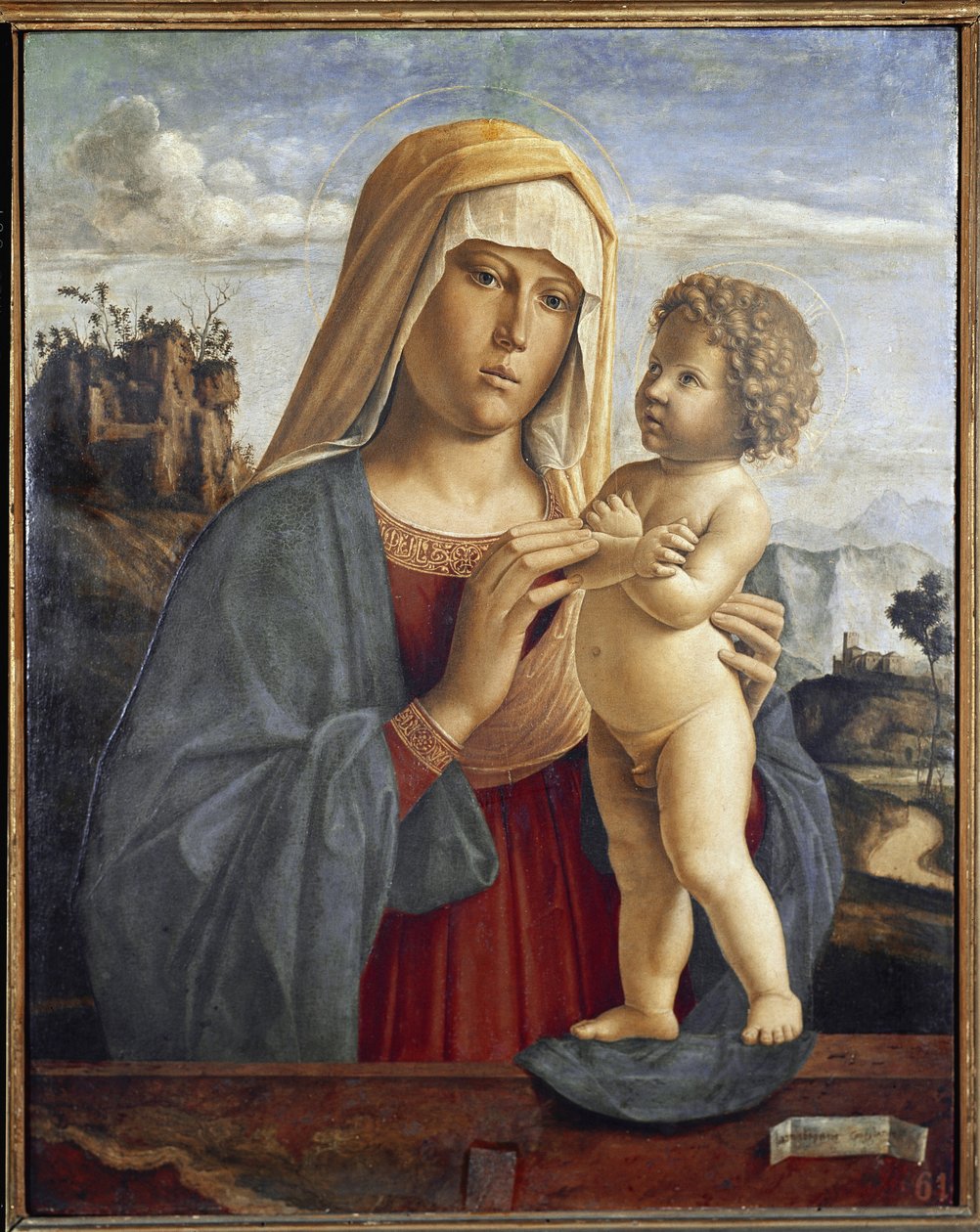 Jomfru med barn (olietræ af Giovanni Battista Cima da Conegliano