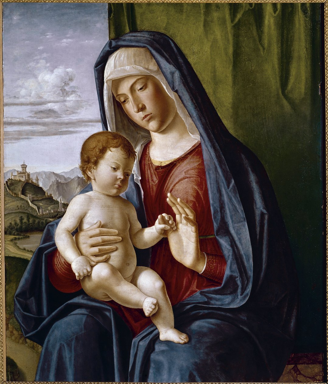 Jomfru med barn (tempera på panel af Giovanni Battista Cima da Conegliano