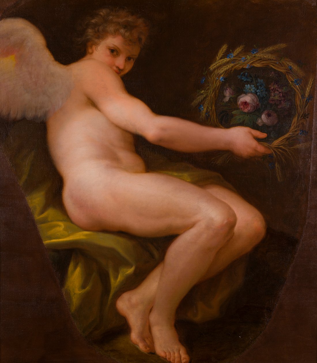 Et af et par allegoriske malerier: Peace and Plenty, ca. 1747-85 (olie på lærred) af Giovanni Battista Cipriani