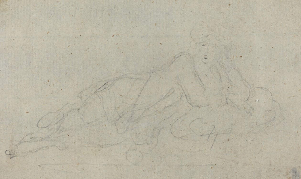 Tilbagelænet kvinde [verso] af Giovanni Battista Cipriani