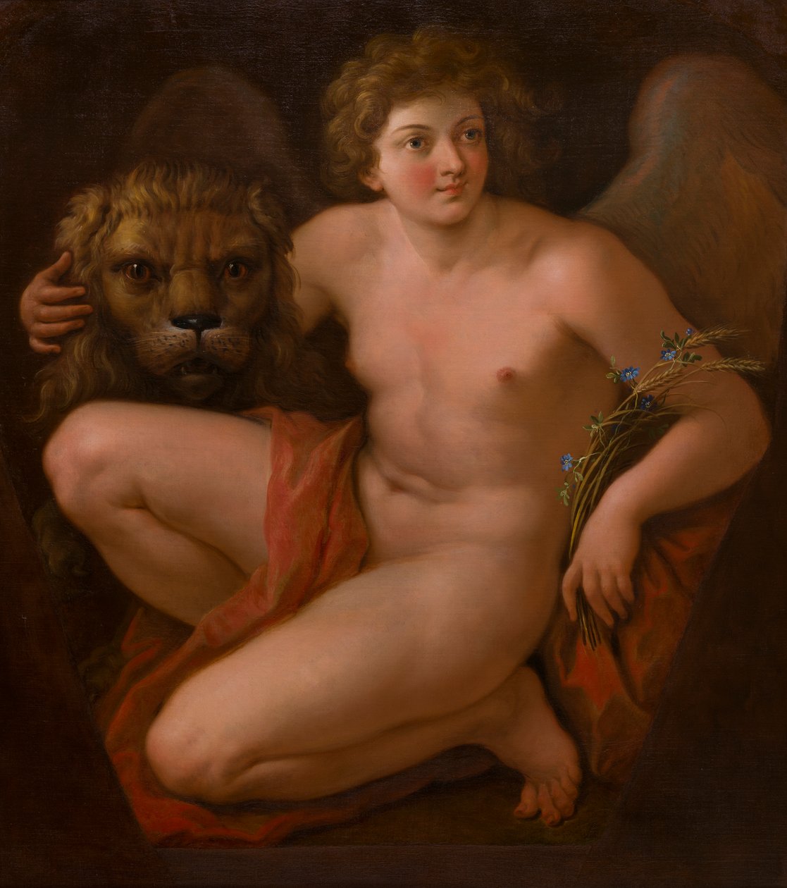 Det andet af et par allegoriske malerier: Peace and Plenty, ca. 1747-85 (olie på lærred) af Giovanni Battista Cipriani