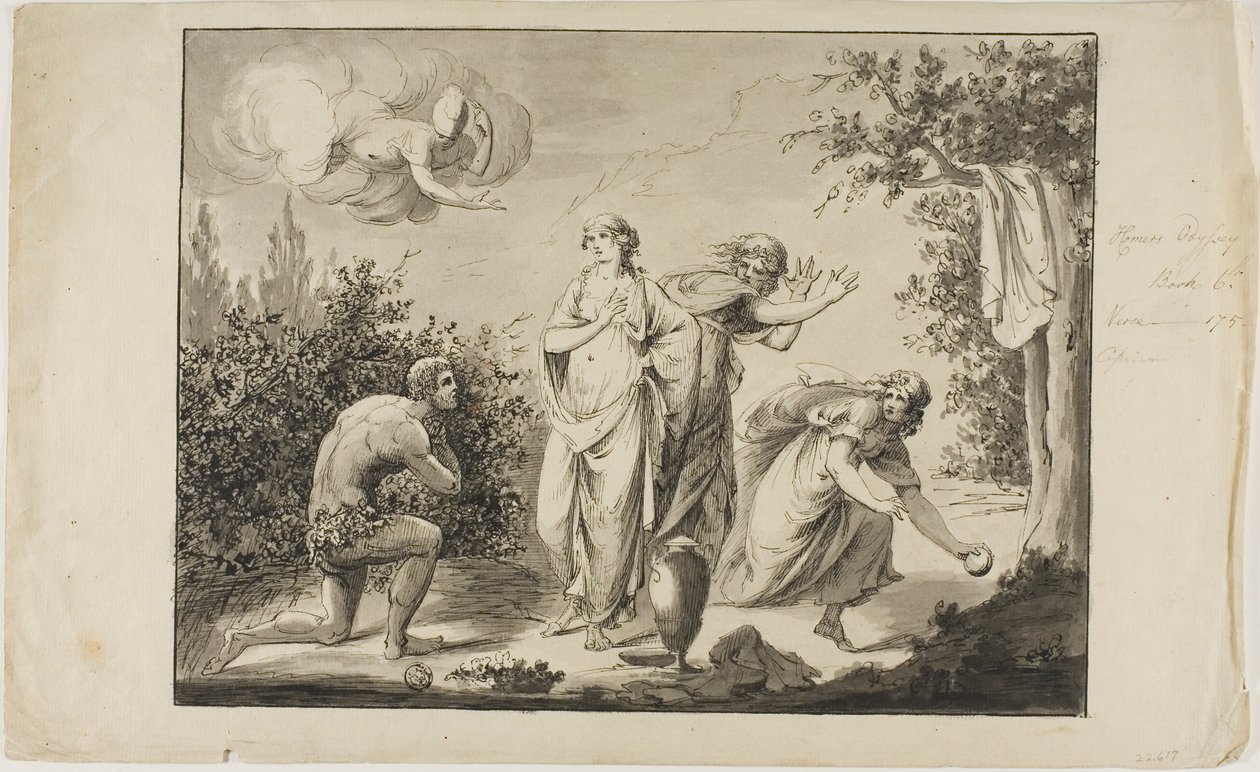Ulysses og Nausicaa af Giovanni Battista Cipriani