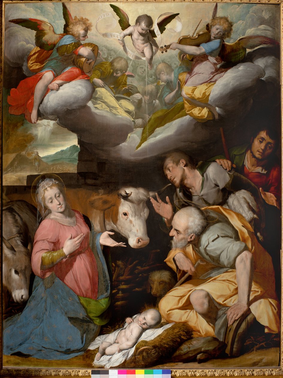 Hyrdernes tilbedelse, 1592-95 af Giovanni Battista Crespi
