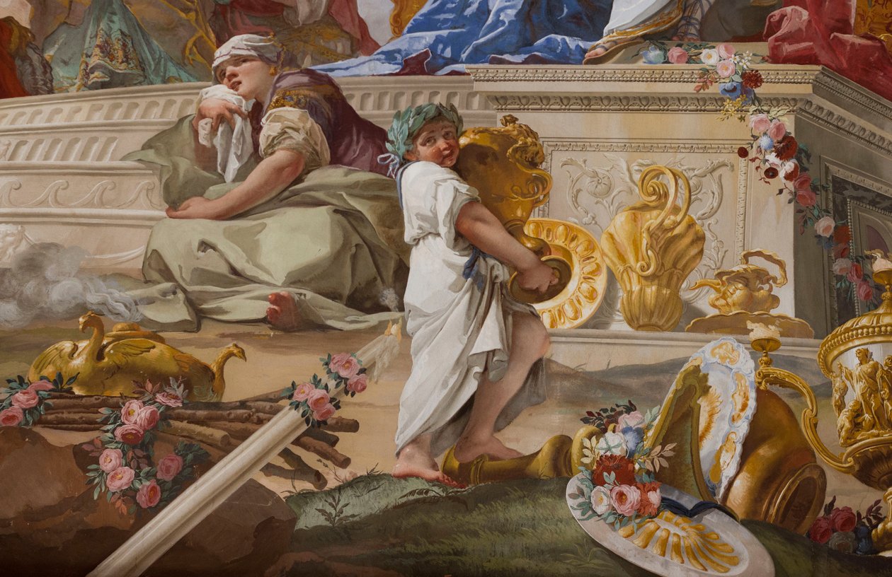 Offeret af Iphigenia (Sacrificio di Iphigenia), detalje af Giovanni Battista Crosato