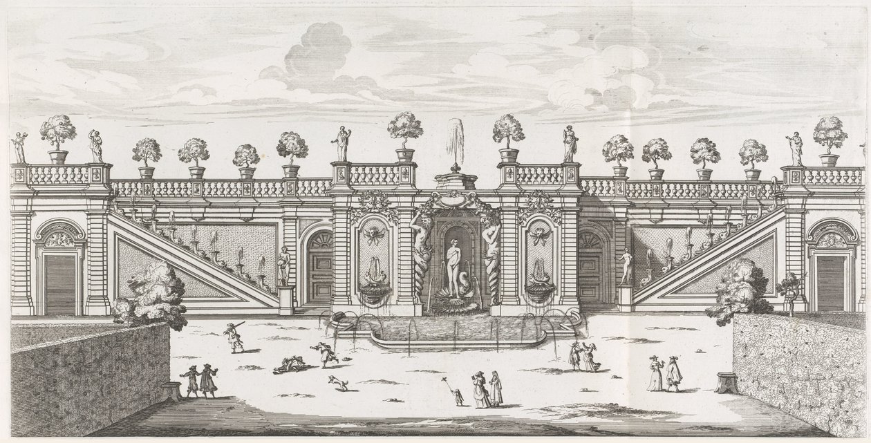 Venusspringvandet i Villa Doria Pamphiljs haver i Rom Fons Veneris (titel på objekt) Le fontane ne palazzi e ne giardini di Roma (serietitel) Springvand i Roms paladser og haver (serietitel) af Giovanni Battista Falda