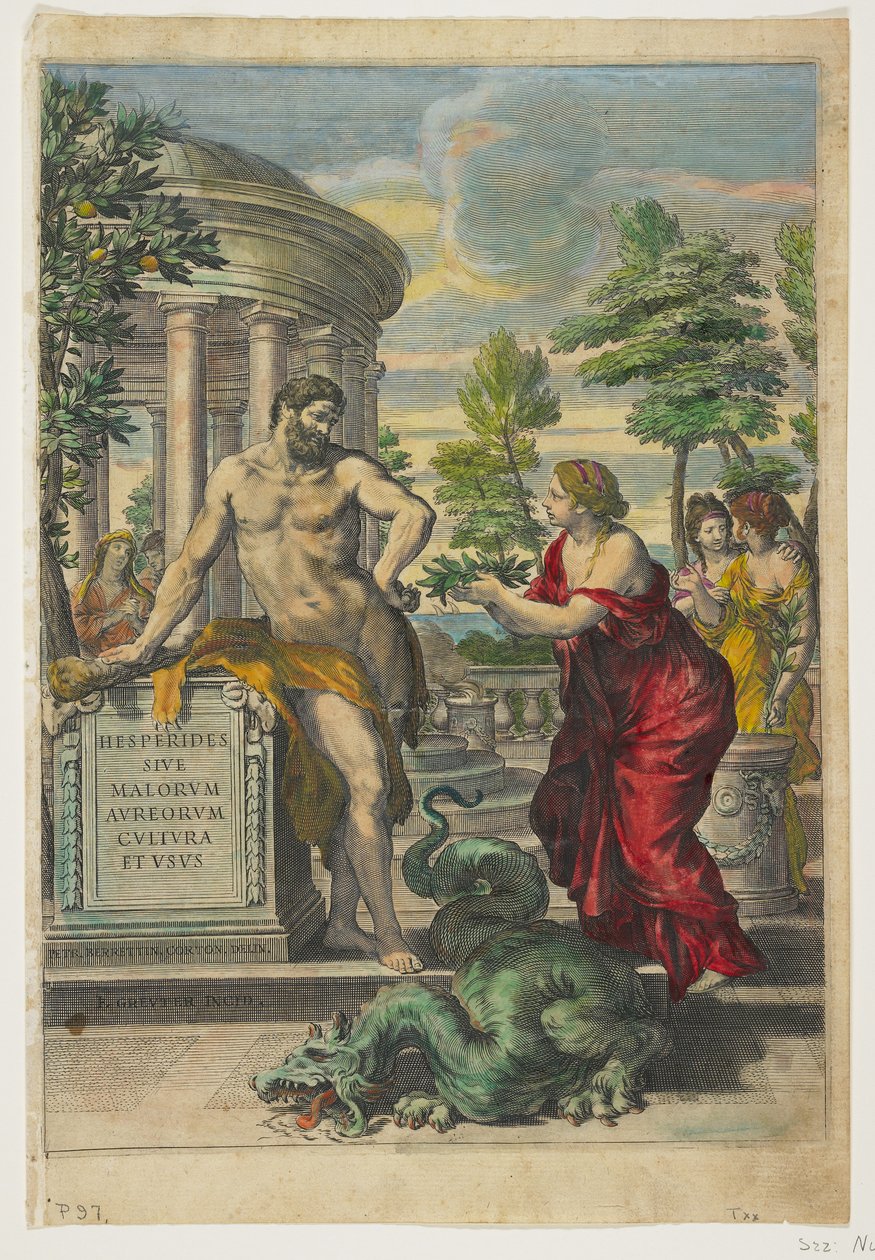 Frontispice og titelblad fra Hesperides, 1646 af Giovanni Battista Ferrari