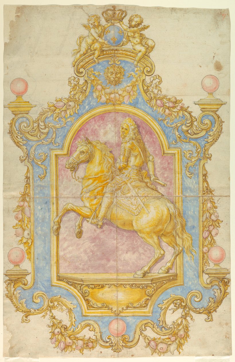 Tegning, vægdekoration til Cosimo III de
