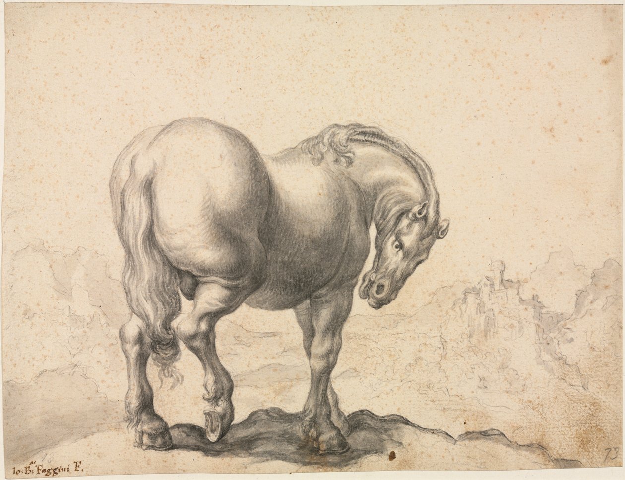 Studie af en hingst af Giovanni Battista Foggini