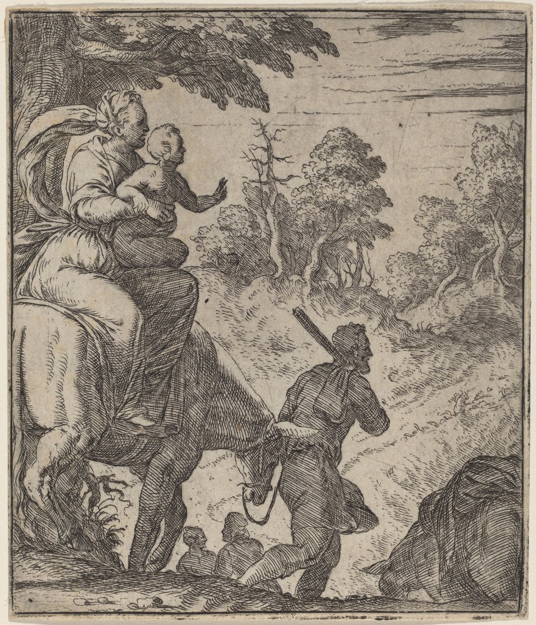 Flugten til Egypten af Giovanni Battista Fontana