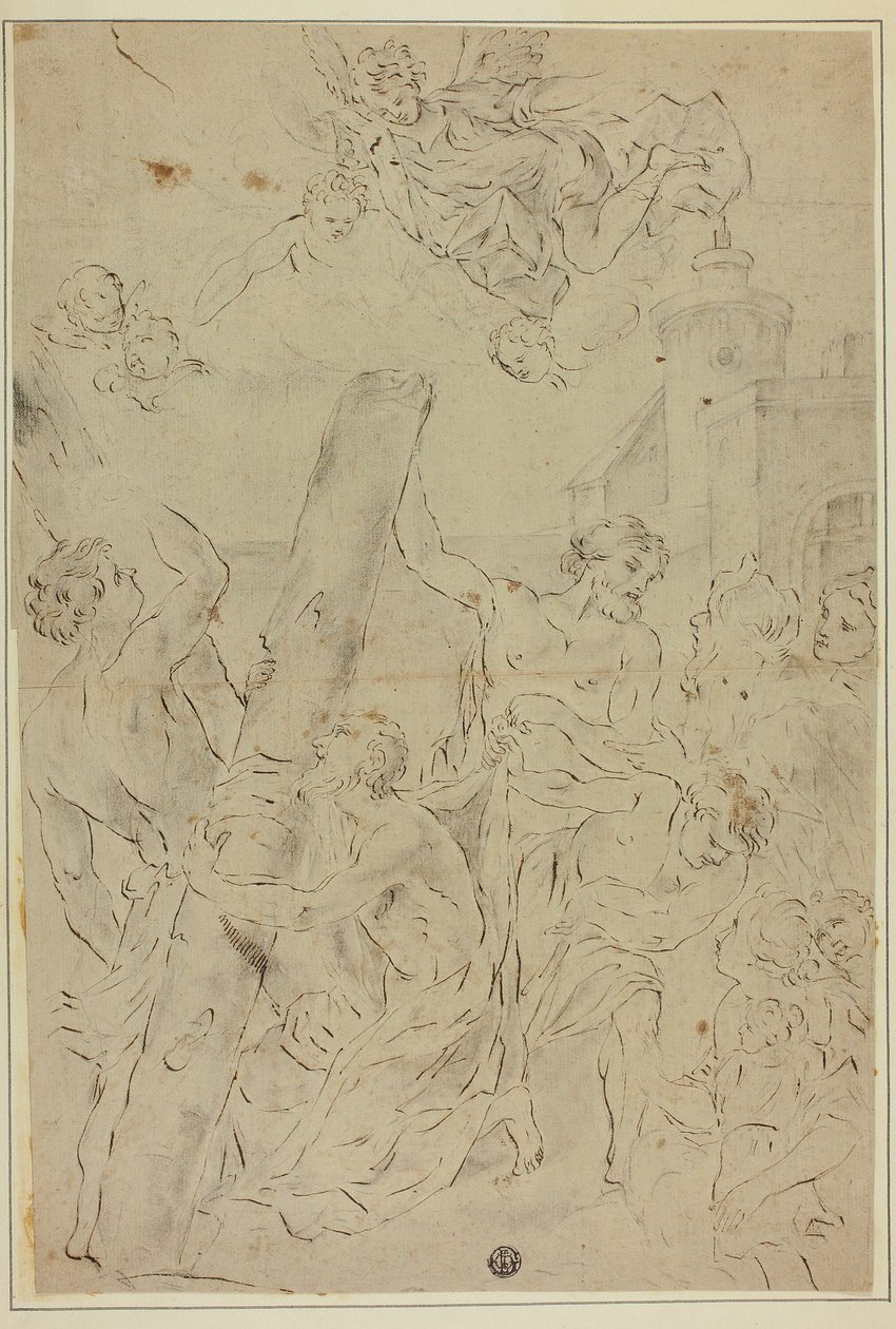 Sankt Andreas tilbeder korset af Giovanni Battista Gaulli