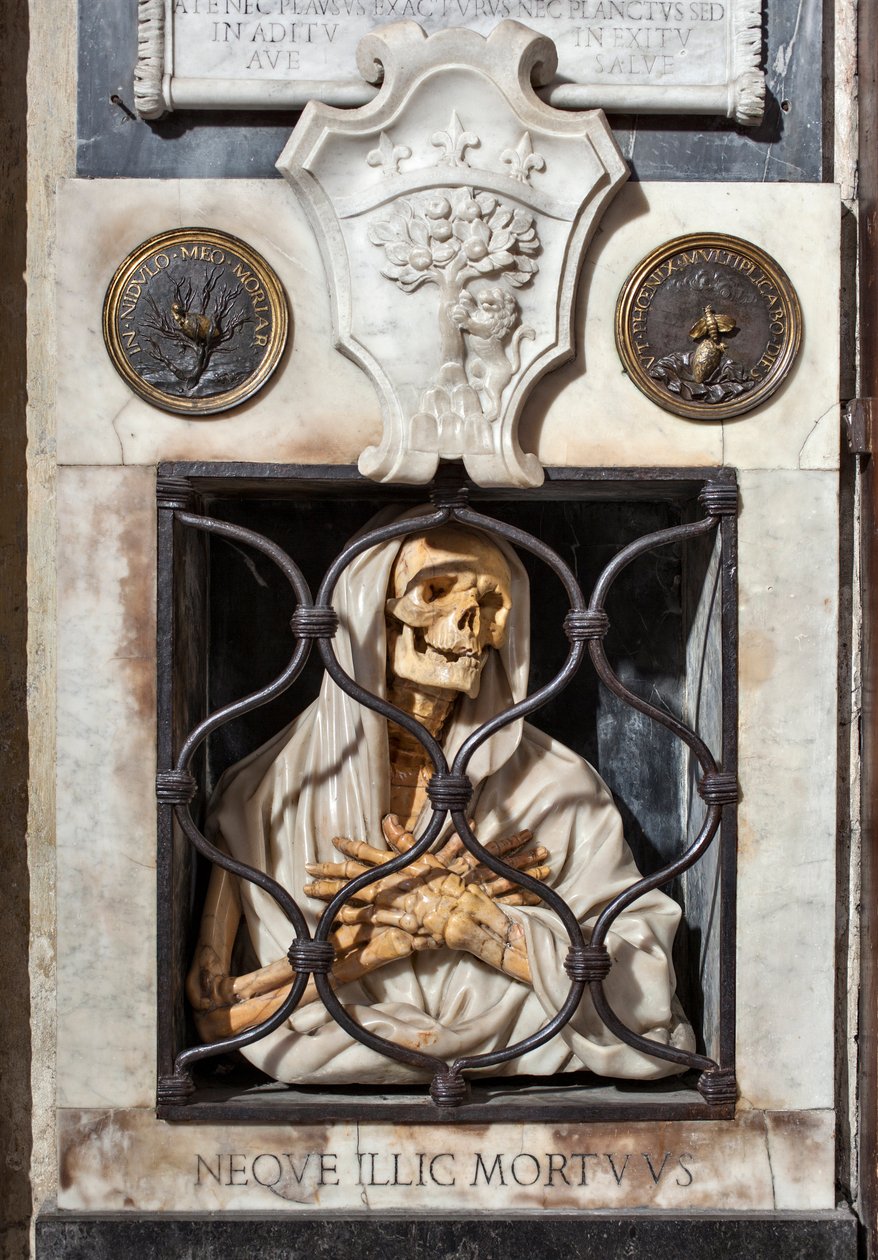 Døden i fængslet, fra Gislenis grav (polykrom marmorskulptur af Giovanni Battista Gisleni