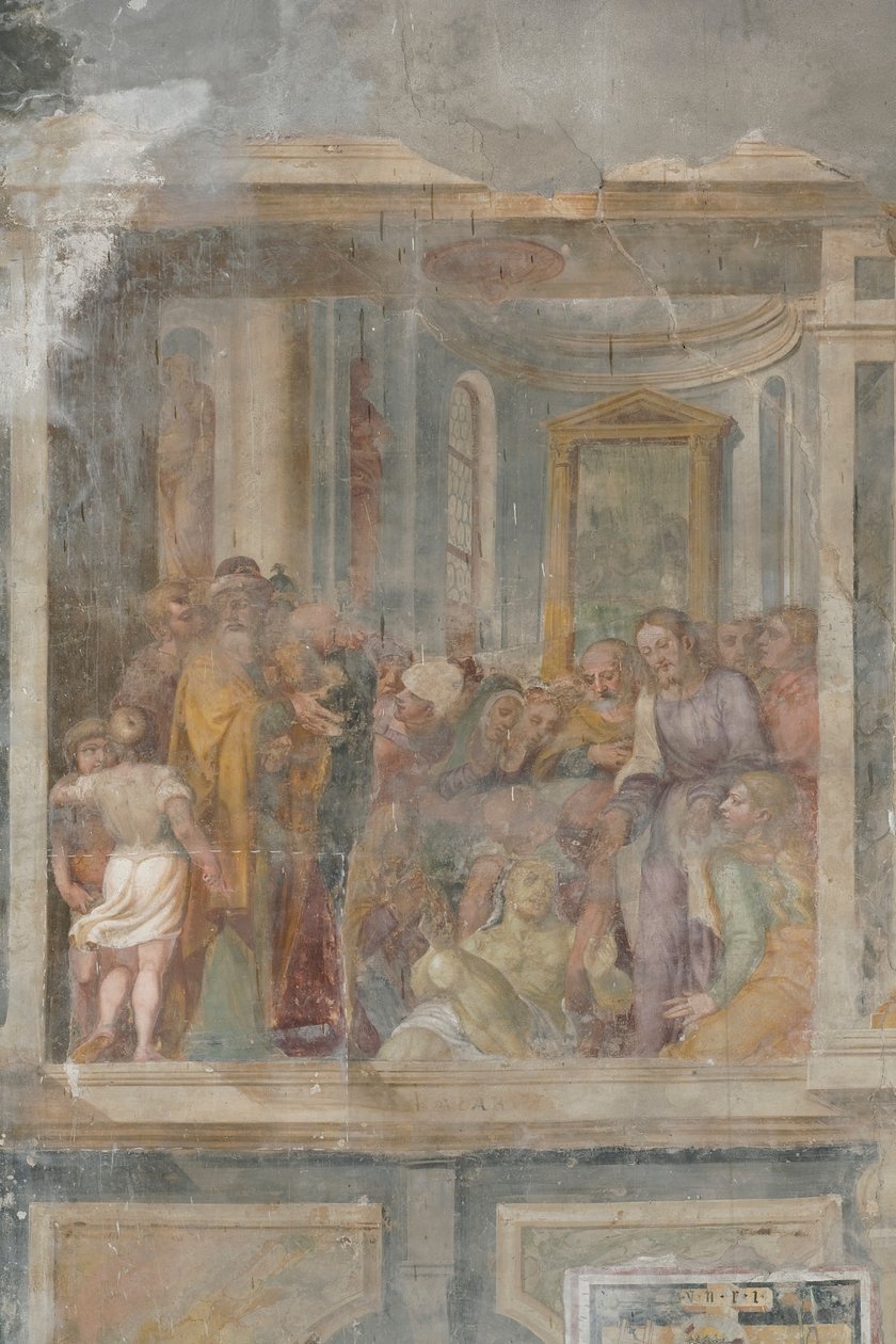 Lazarus opstandelse, detalje fra 3496123 af Giovanni Battista Guerinoni