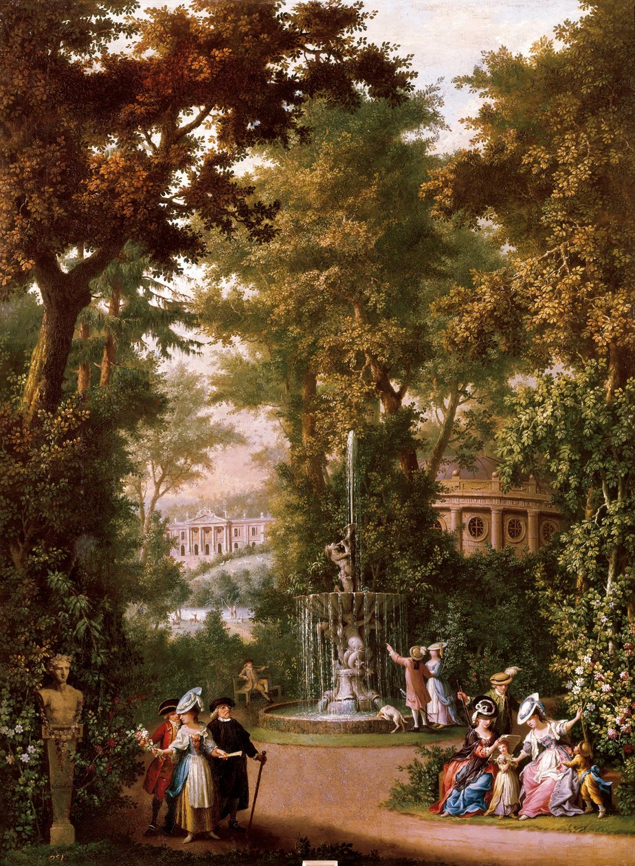 Havescener, ca. 1765 (olie på lærred) af Giovanni Battista Innocenzo Colombo