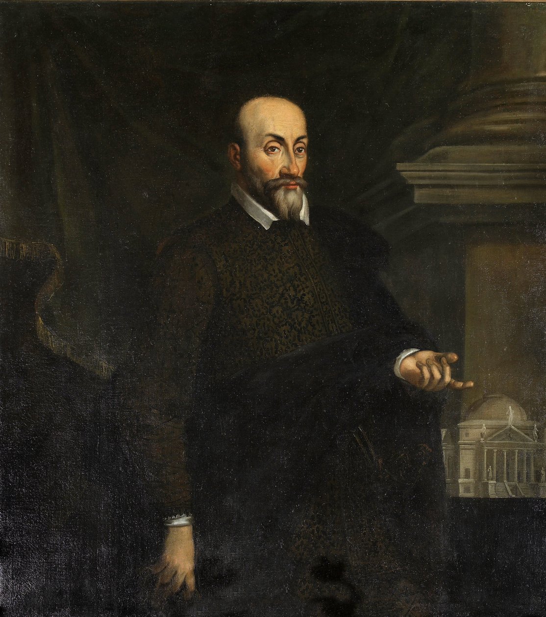 Portræt af Conte Mario Capra, af Maganza, Giovanni Battista (ca 1513-1586). Olie på lærred af Giovanni Battista Maganza