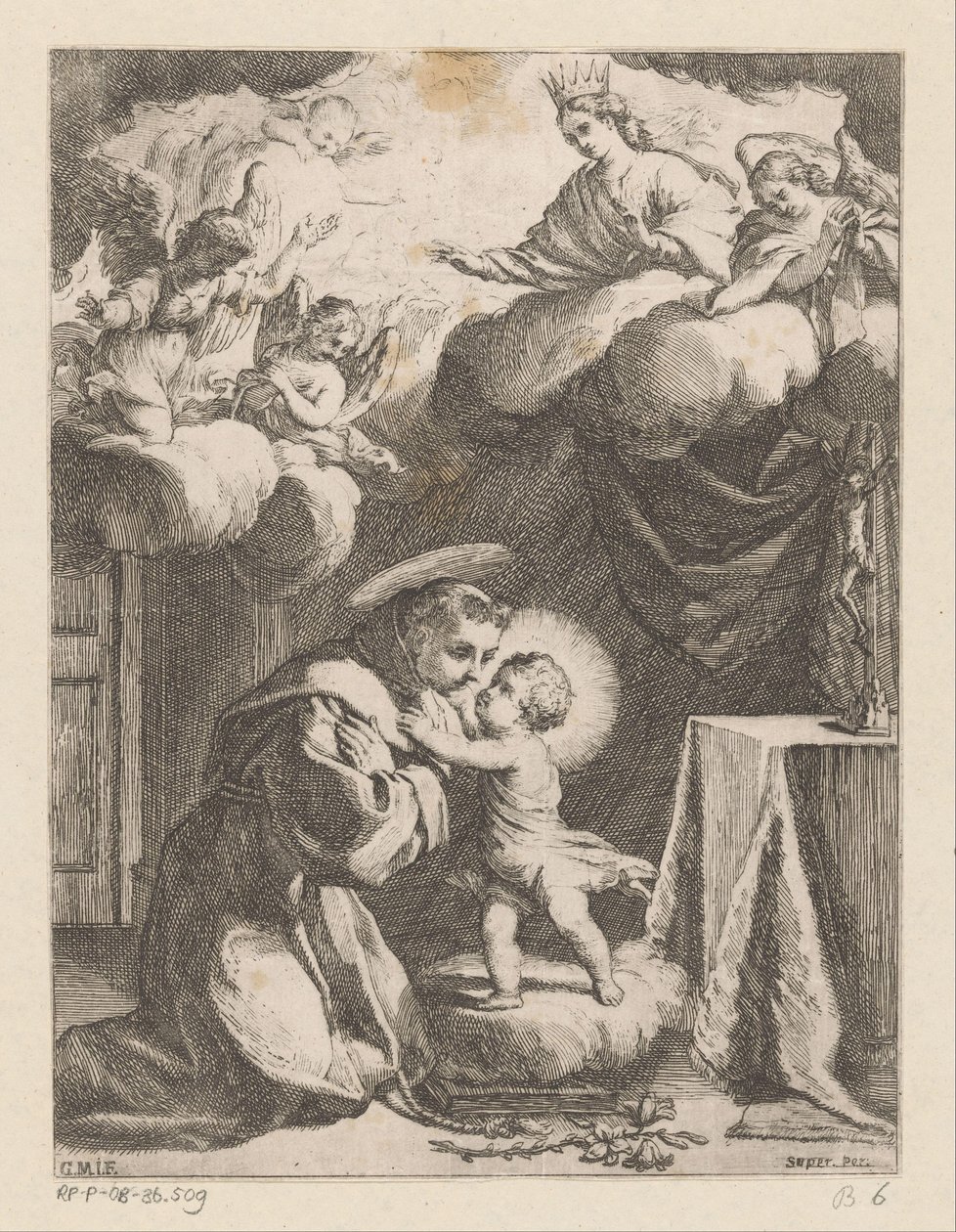 Sankt Antonius af Padua tilbeder barnet af Giovanni Battista Mercati