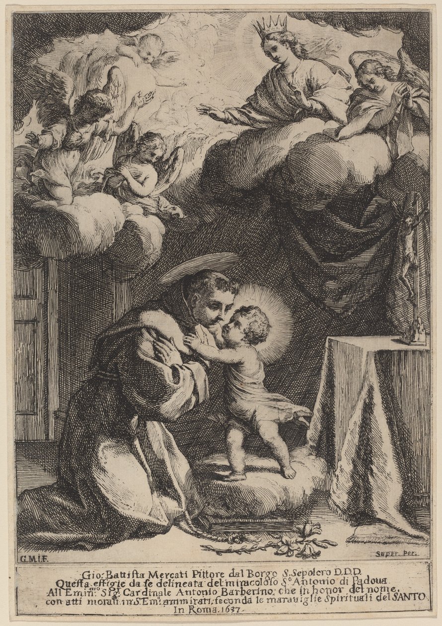 Sankt Antonius af Padova af Giovanni Battista Mercati