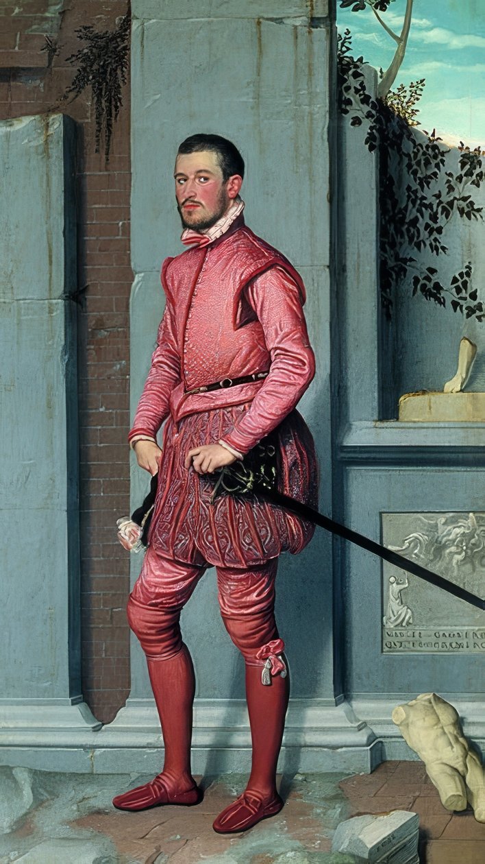 Gian Gerolamo Grumelli. Um 1560 af Giovanni Battista Moroni